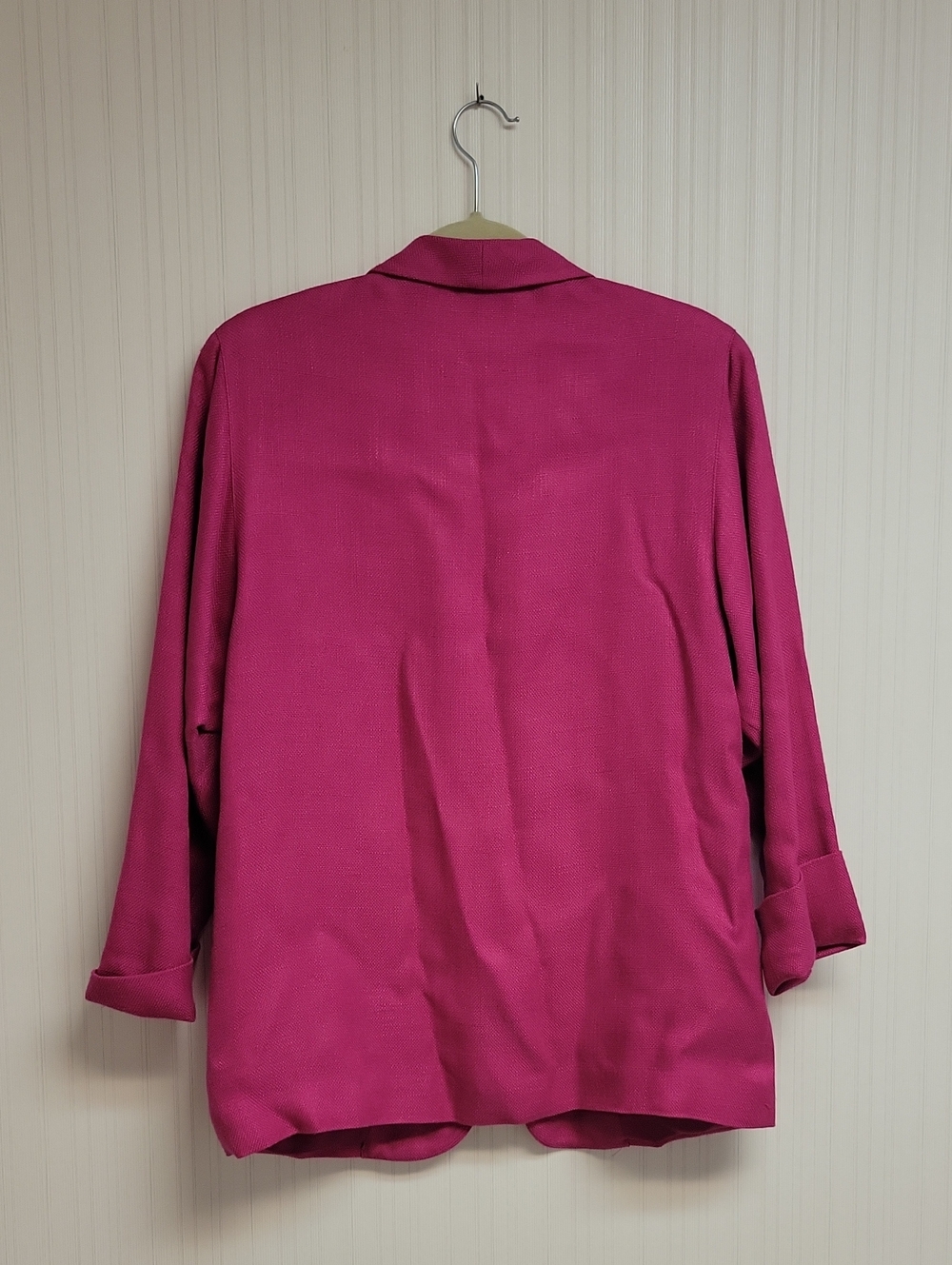 Cortland Collections Women’s Magenta Blazer Jacket New 8P Linen Blend Office - Picture 3 of 5